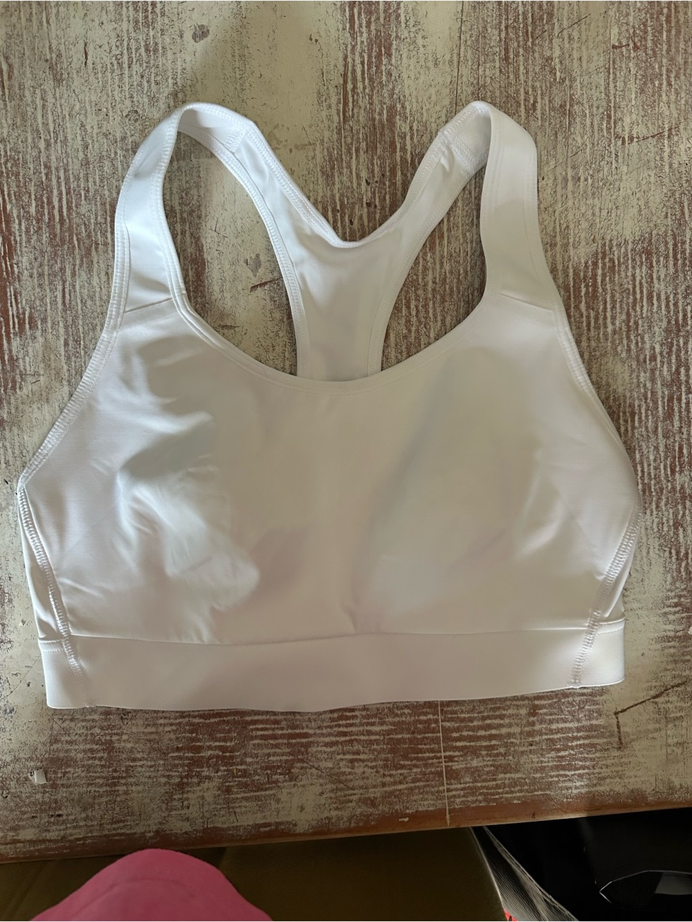 Athleta White Racerback Sports Bra